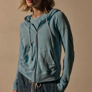 James Perse Light Blue Zip-Up Hoodie